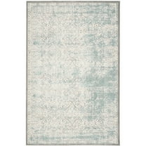SAFAVIEH Passion Karena Faded Traditional Runner Rug, Turquoise/Ivory, 2'2" x 14'