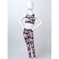 thumbnail image 7 of iiniim Big Girls 2PCS Sports Outfit Camouflage Printed Crop Top with Leggings Gymnastic, 7 of 7