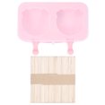 thumbnail image 1 of Molde para hacer helados DIY Ormromra de silicona de grado alimenticio con 2 rejillas con cubierta y palos para uso doméstico (2) cabezas de cerdo 50 palos, 1 of 8