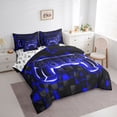 thumbnail image 3 of Castle Fairy Geometric Gamer Twin Bedding Sets,Honeycomb Hexagon Bedding Comforter Set, 3 of 8
