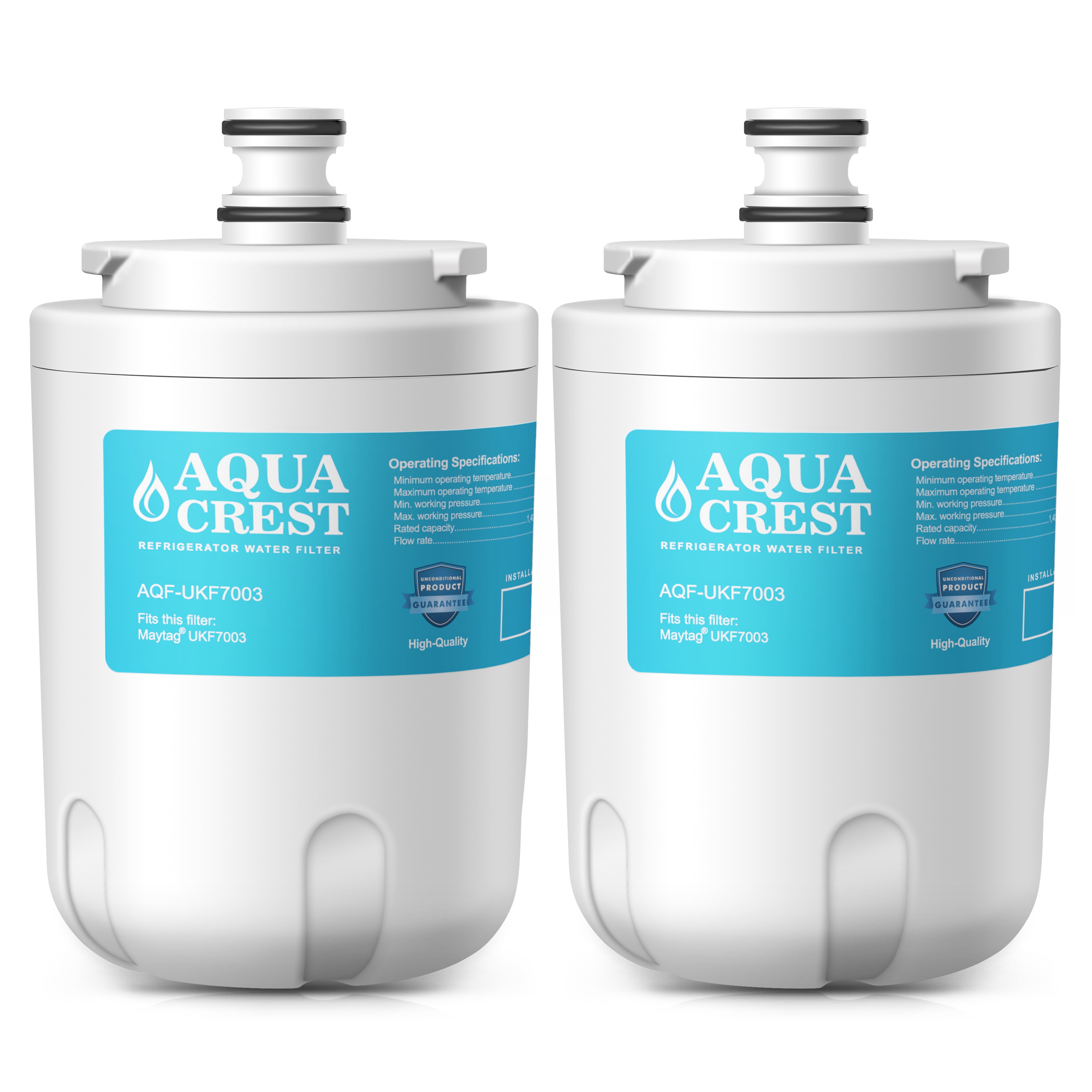 2 Pack AQUACREST UKF7003 Replacement for Maytag UKF7003, Whirlpool EDR7D1 Refrigerator Water