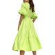 thumbnail image 3 of SAYOO Vestido de verano de mujer, vestido de moda de cuello V de color sólido y esponjoso SAYOO moda, 3 of 4