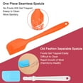 thumbnail image 3 of 4pcs Kitchen Cooking Silicone Spatula Set Heat Resistant Turner Scraper Baking Utensils  Orange, 3 of 7