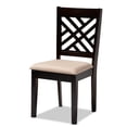thumbnail image 5 of Baxton Studio Caron Fabric and Wood Dining Chairs in Sand and Brown Set of 4, 5 of 7