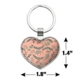 thumbnail image 6 of Laurel Leaves Keychain Heart Love Metal Key Chain Ring, 6 of 8