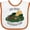 White and Orange, variant on Inktastic My First Camping Trip-camping Hedgehog Boys or Girls Baby Bib