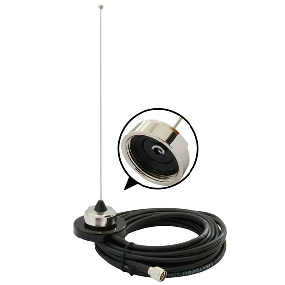 VHF 155-174MHz Antenna with NMO Magnetic Mount MINI Connector RG58 Cable  Compatible with CB Mobile Radio (155-174MHz)