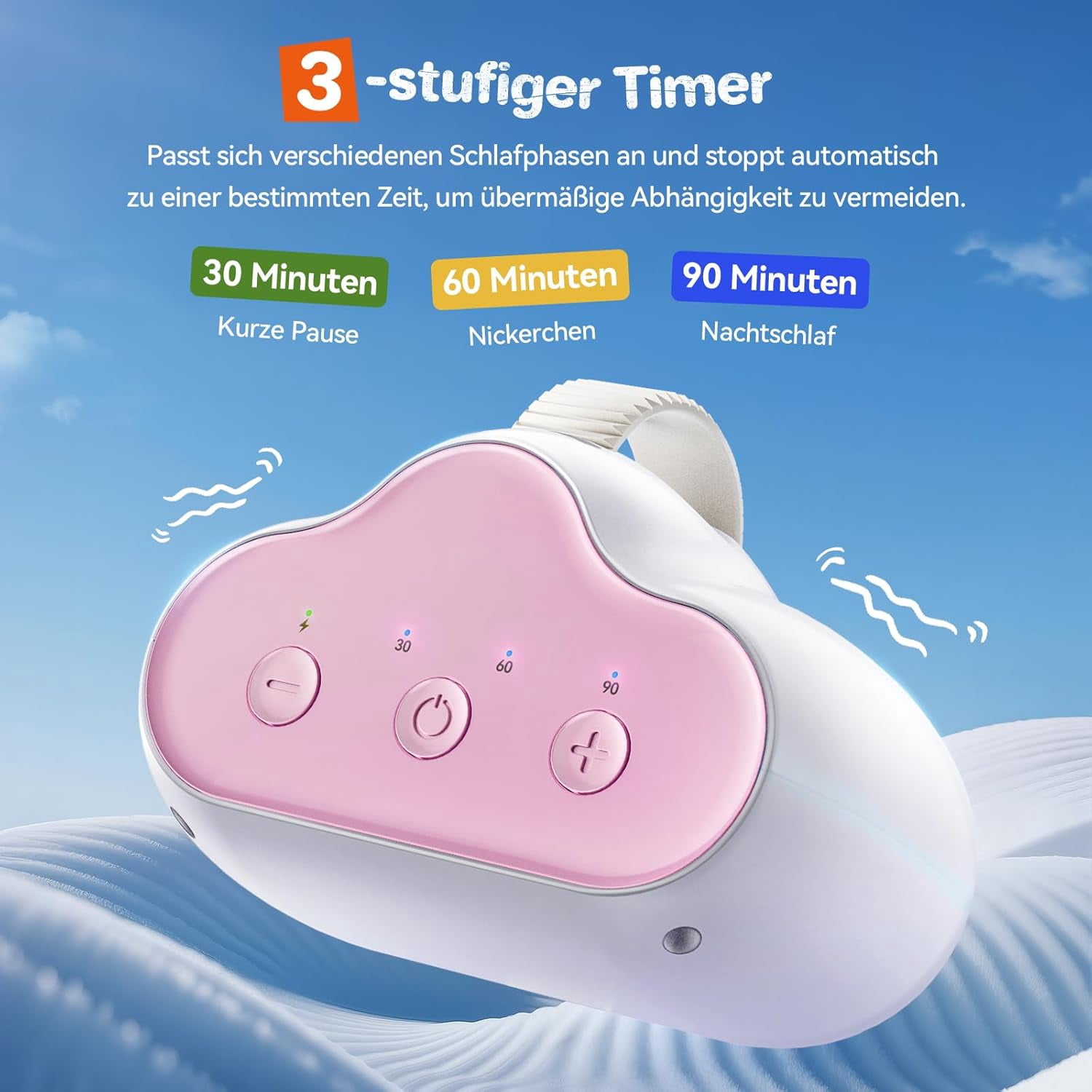 Wiher Rechargeable Stroller Rocker Device – Hands-Free Baby Rocker & Sleep Soother, Quiet Motor, Fits Stroller Handle, Bassinet & Crib, 3 Speeds, 4 Timer Settings, for Newborns to Toddlers(Pink)