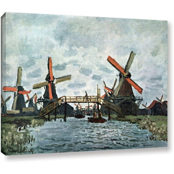 Claude Monet "Windmills" Gallery-Wrapped Canvas