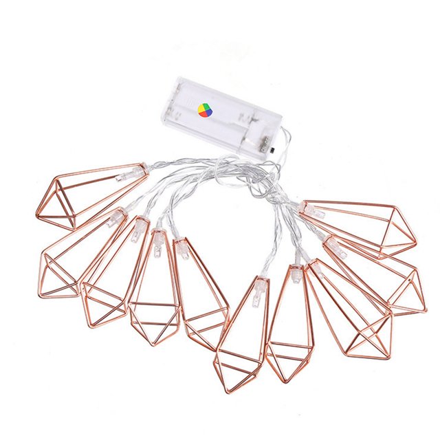 Luces de camping en forma de diamante Luces LED alimentadas por batería para exteriores (10 lámparas) Ehuebsd Para Estrenar