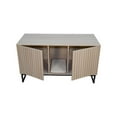 thumbnail image 3 of Cat House Wooden Modern Cat Furniture with Scratching Mat - 47.64" x 21.46" x 25.98", 76.4lbs - Indoor Cat Shelter, 3 of 9