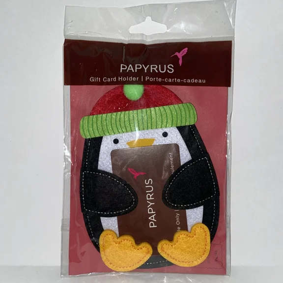 Papyrus Christmas Penguin Gift Card Holder