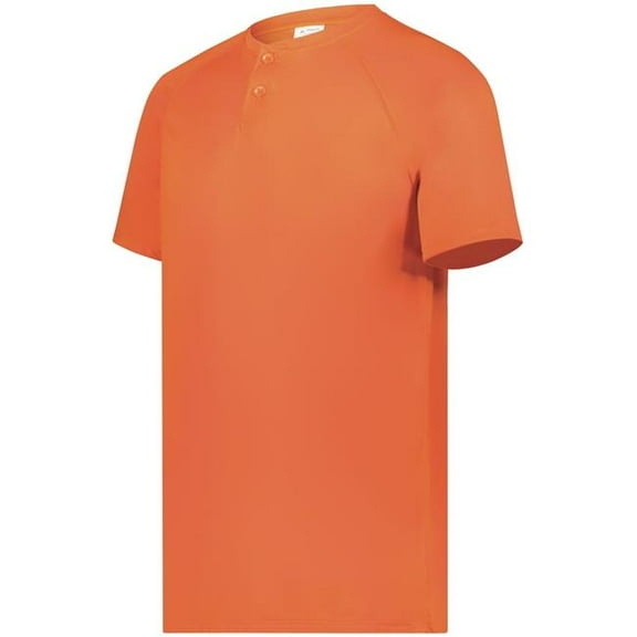 Augusta Sportswear Men's Attain Wicking Two-Button Baseball Jersey-Enhance Softball Performance Attire, Orange