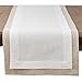 thumbnail image 3 of SARO 1982.I1872B 18 x 72 in. Rectangular Double Layer Table Runner with Thick Border Design - Ivory, 3 of 4