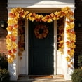 thumbnail image 5 of Artificial Maple Leaf Garland, Fall Autumn Foliage Vine, Flexible Hanging Garland for Thanksgiving, Fireplace, Front Door, Wall, Staircase, Porch and Indoor Outdoor Decoration 78.7 Inch #27, 5 of 7