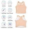 thumbnail image 7 of XUJI Chest Binder Women Transgender FTM Cosplay Breathable Half Breast Binder Compression Bra Tank Top (N, XL ), 7 of 7
