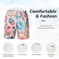 thumbnail image 5 of Lsque Mens Swim Trunks Cupcakes and Donuts Pattern - Bathing Suit Compression Liner - Beach Swim Shorts Swimwear - (S-3XL) - Stretch Quick Dry -Large, 5 of 9