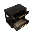 thumbnail image 4 of Poplar Wood 2 - Drawer Nightstand with Smooth Base / Bold Look for Bedroom, 4 of 5
