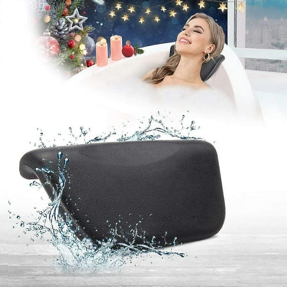 PIAO Bath Pillow, Stylish PU Bath Pillow with Suction Cups, Neck Pillow Headrest for Bathtub Spa Whirlpool, Ergonomic Headrest Head, Neck, Back and Sh