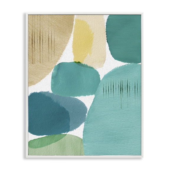 Stupell Industries Bohemian Contemporary Circles White Framed Giclee Art, 24 x 30, by Flora Kouta