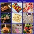 thumbnail image 4 of Topboutique 100 Pcs Bamboo Skewers,6 inch Cocktail Skewers,Wooden Skewers for Appetizers,Wooden Paddle Picks Skewers,BBQ Skewers,Wooden Toothpicks for Kabobs/Barbeque/Sandwich/Fruit/Snacks, 4 of 8
