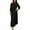 Black, variant on Enjoytime Womens Winter Dresses Solid Color Round Neck Pleated Long Dress Long Sleeve Elegant Fashion Fall Dresses Khaki XXL