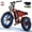 F6-Red-25AH, variant on 2000W Electric Bike Moped for Adults,40MPH Top Speed 48V 25Ah E-Bike, 80-60 Miles 20" Fat Tire Electric Dirt Bike with NFC and Password Unlock UL2849
