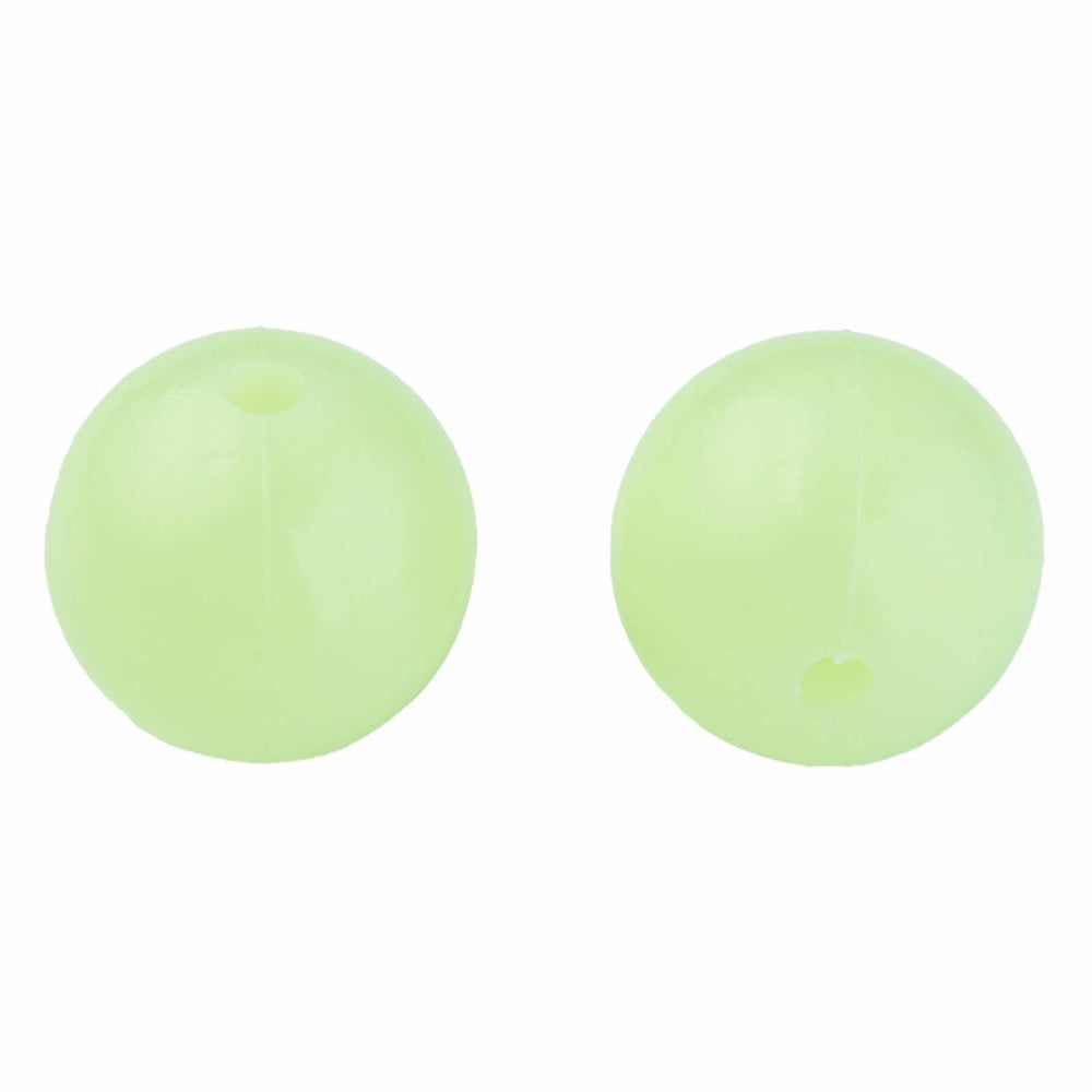 Luminous Acrylic Beads Glow in the Dark Round Light Green 20mm Hole: 3.5mm DIY