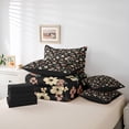 thumbnail image 5 of Feelyou Black Wheat Flower Twin Bedding Sets 7-Piece, Retro French Floral Bedding Comforter Set, Countryside Theme Reversible Sheet Sets, Super Cozy Room Decor, 5 of 7