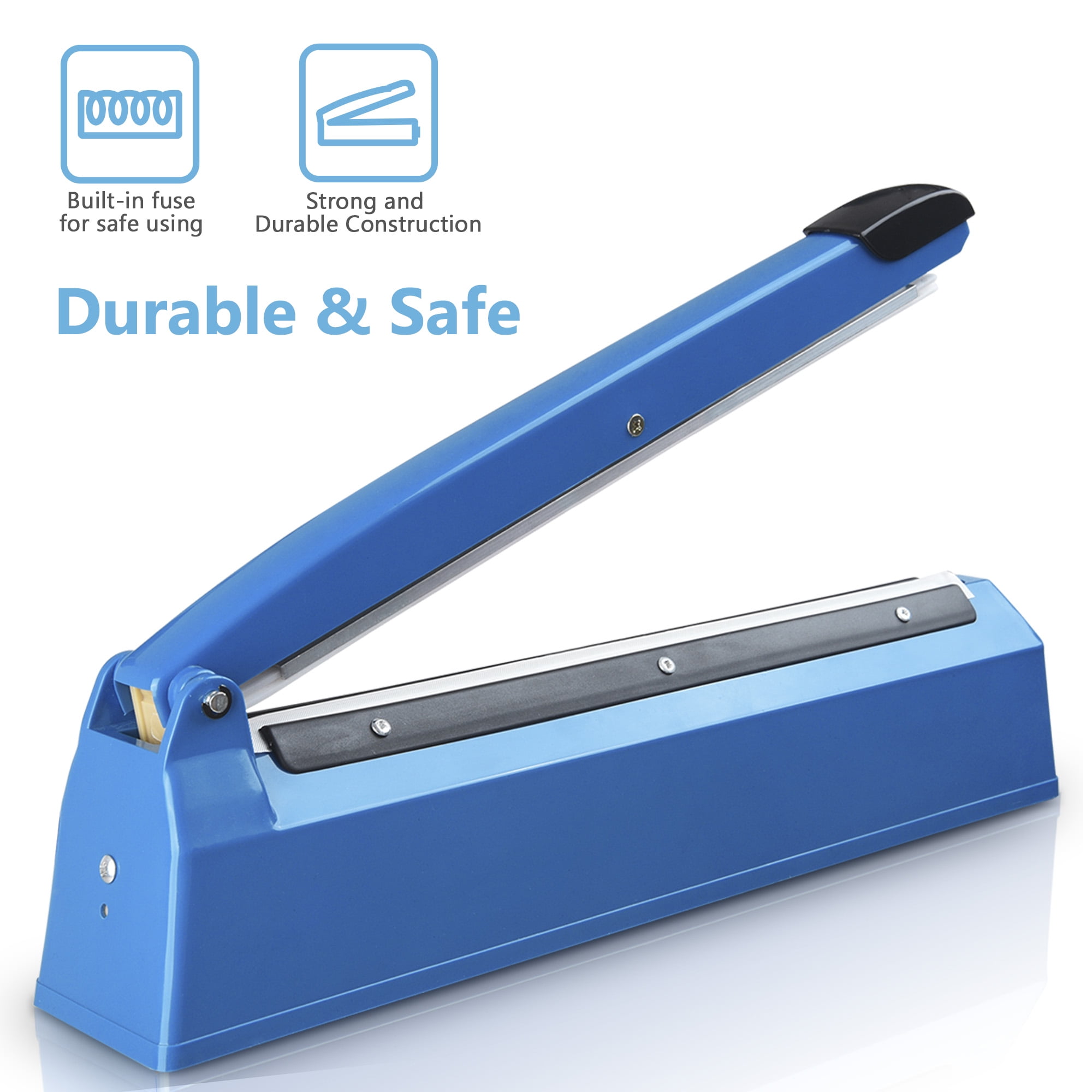 SEEUTEK Biolde 8 inch Blue Impulse Bag Sealer, Solid Metal Manual
