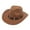 Khaki, variant on UDIYO Bowler Hat with Belt Buckle Western Style Love Top Broadside Wide Brim Head Protection Cowboy Dress Up Hats for Party