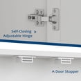 thumbnail image 2 of Pantry Cabinet – Farmhouse 71" Tall Wood – 4 Doors & Adjustable Shelves – Anti-Tip Kit – Freestanding Storage – Kitchen, Dining & Living Room – White, 2 of 7