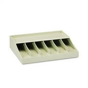 MMF Industries 210470089 10.63 in. x 8.31 in. x 2.31 in. 6 Compartment ABS Thermoplastic Bill Strap Rack - Putty