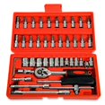 thumbnail image 1 of 46pcs 1-4-Inch Socket Ratchet Wrench Combination Tool gelon Kit | For Repairing, Hand Toogelon, Combination, Wrenches, Sockets, Ratchet, Vehicle Maintenance & Repair Tool Kit | Bit Set, 1 of 5