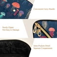 thumbnail image 5 of FORMRS Makeup Bag Travel Cosmetic Organizer for Women Fold Flat Zipper Pouch with Handle, Cartoon Jellyfish Pattern, 5 of 8