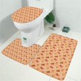 thumbnail image 2 of Orange Christmas Gingerbread Man Pattern Bathroom Rugs Sets 3 Piece,Toilet Cover Set,Absorbent Non Slip Bathroom Mats Sets with U-Shaped Contour Rug Toilet Rug Set, 2 of 5