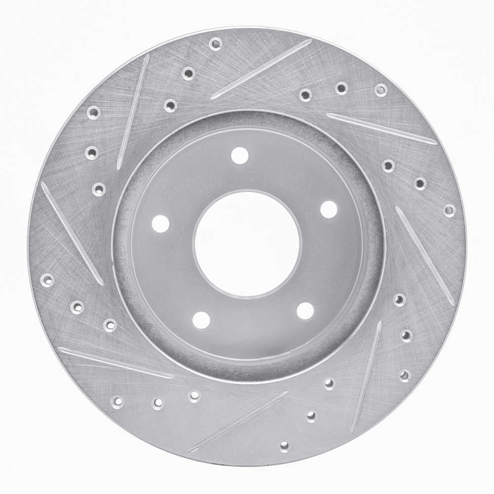 Dynamic Friction Company 631-52004R DFC Brake Rotor - Drilled And Slotted - Silver