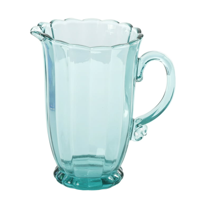 Turquoise Color Refrigerator Glass Jug / Pitcher With Handle 