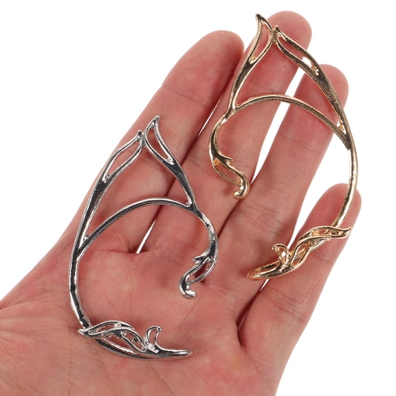 OULII  Unique Design Elf Ear Jewelry No Piercing Lightweight Comfortable Cuffs