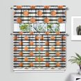 thumbnail image 2 of Fall Kitchen Curtains 36 Inch Short - 3 Panel Set, Autumn Harvest Print, Rod Pocket Window Treatment for Thanksgiving, Farmhouse, Cafe, Living Room - Machine Washable, 2 of 6