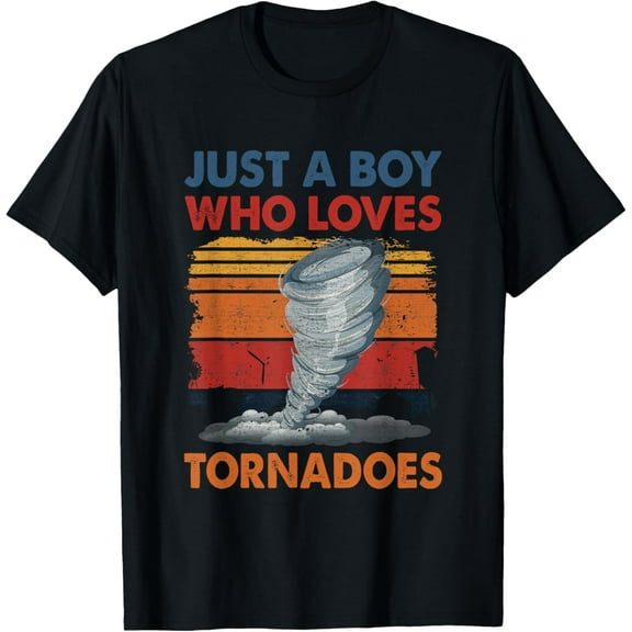 Just a Boy Who Loves Tornado Weather Storm Tornado Chaser T-Shirt