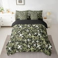 thumbnail image 2 of Homewish Retro Airplane 7 Pieces Bedding Comforter Set,Vintage Aircraft Full Bedding Set,Rustic Green Camouflage Fitted Sheet Flat Sheet For Boys Kids,Ultra Soft Home Decor Reversible, 2 of 8