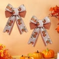 thumbnail image 2 of Xuniizn Fall Bows for Wreaths, Thanksgiving Pumpkin Wreath Bows for Fall Decor, Maple Leaf Orange Bow for Front Door, Farmhouse Ornament Bows for Harvest Indoor Outdoor Fall Decoration for Home, 2 of 7
