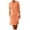 Orange, variant on Pejock Women's Summer 3/4 Sleeve Cotton Linen Dress Casual Loose Button Dress with Pockets White M (US Size:4)