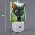 thumbnail image 2 of Cauagu Cute Big-Eyed Black Cat Print LED Nightlight,0.5W Night Lights Plug into Wall 1 Pack with Dusk-to-Dawn Light Sensor Soft Glow Lamp for Bathroom Adult Hallway-EU, 2 of 7