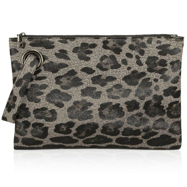 Leopard Handbag Fashion Hot Handbag Leopard Hot Envelope Bag Brown Leopoard Grain