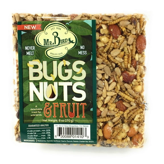 Mr. Bird Bug Nuts & Fruit 6 oz Wild Bird Seed Cake