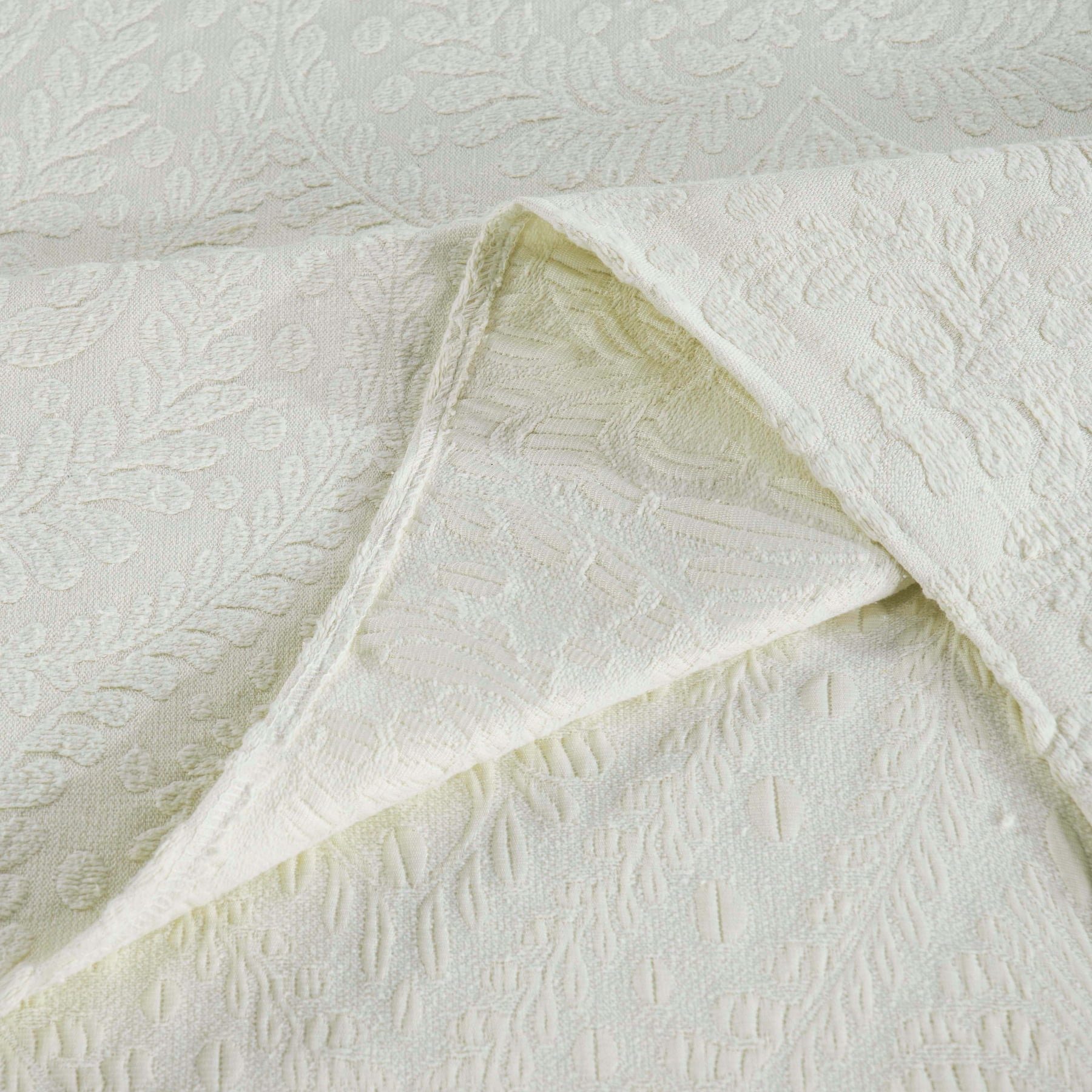 Superior 3 Piece Aspen Cotton Blend Ivory Bedspread Set, Full