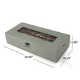thumbnail image 3 of 50000 BTU Outdoor Rectangle MgO Propane Fire Pit Table with Tank Holder - Light Gray, 3 of 17