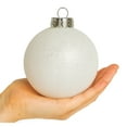 thumbnail image 4 of SLEETLY 4-Pack Large White Christmas Ball Ornaments – Big 4.72” Shatterproof Glitter Snowball Decorations for Holiday Xmas Tree Decor, 4 of 7